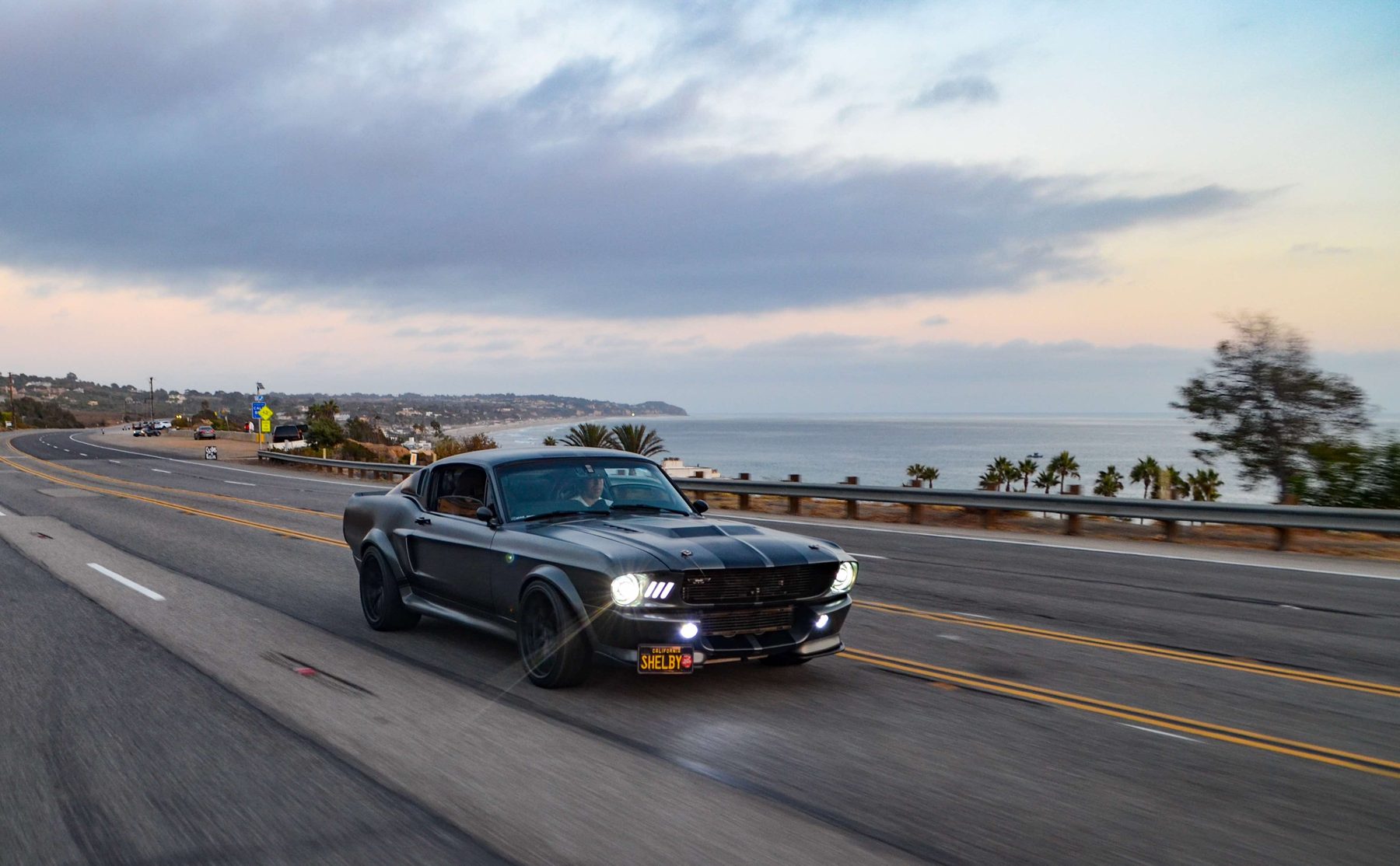 Grey MAGStang GT500R at dusk