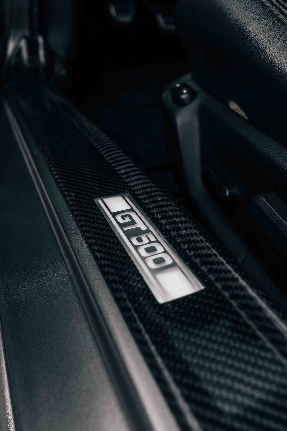 MAGStang dashboard trimmed in leather and carbon