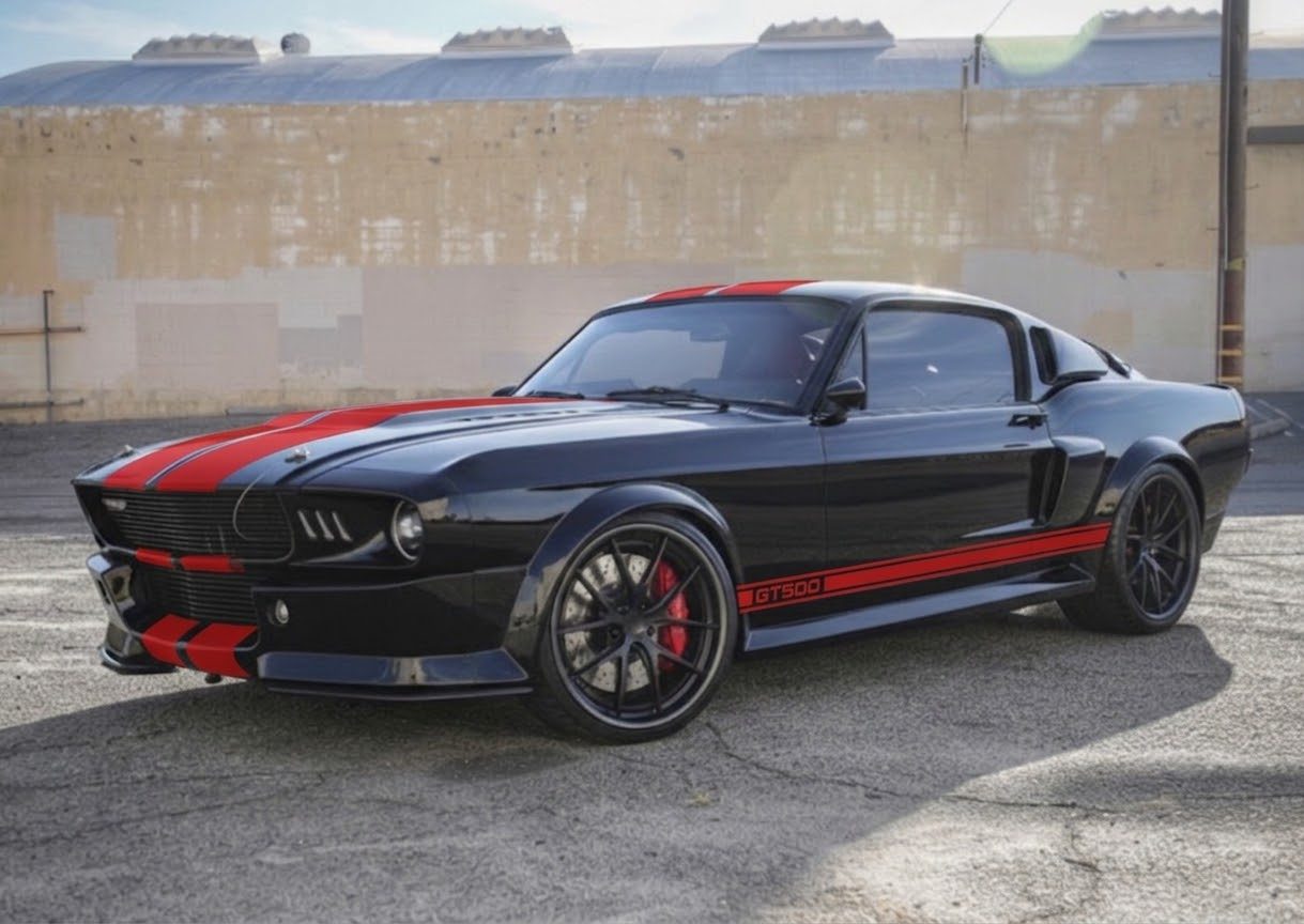 MAGStang show car, white, front three-quarter